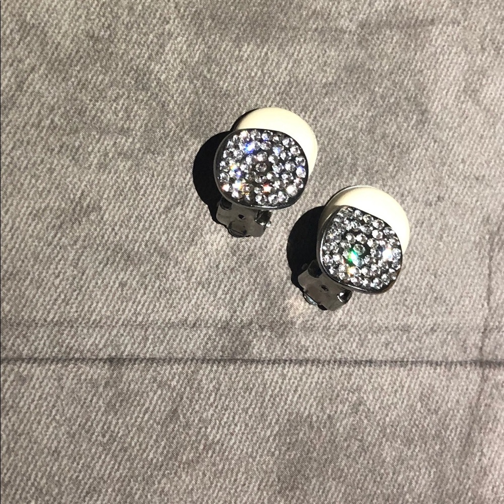 Silver clip-on earrings